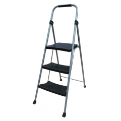 STEEL LADDER WITH 3 PLASTIC STEPS