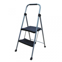STEEL LADDER WITH 2 PLASTIC STEPS