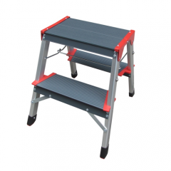 ALUMINIUM LADDER WITH WIDER STEPS DOUBLE SIDED 2 STEPS