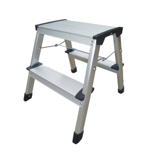 ALUMINIUM HANDY STEP LADDER DOUBLE SIDED 2 STEPS