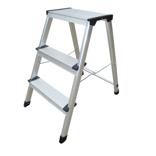 ALUMINIUM HANDY STEP LADDER SINGLE SIDED 3 STEPS