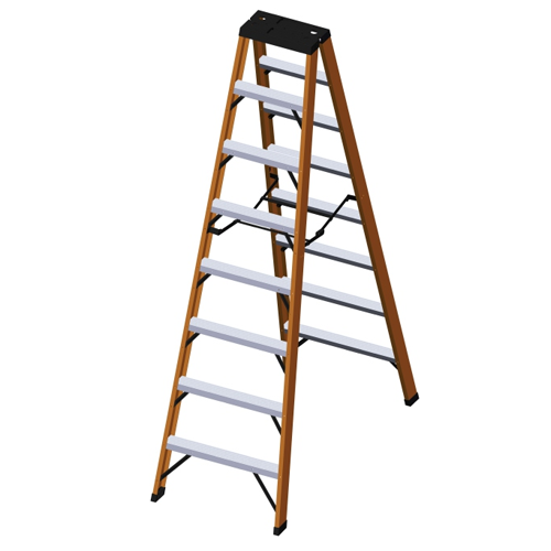 FIBERGLASS DOUBLE SIDED STEP LADDERS